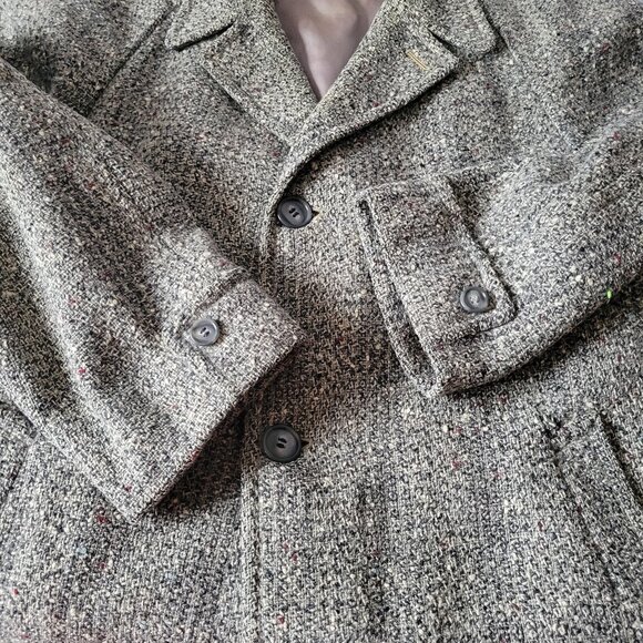Vintage 1950’s Donshire Fashion Union Made Wool/Tweed Trench Coat/Overcoat EUC - Picture 10 of 11